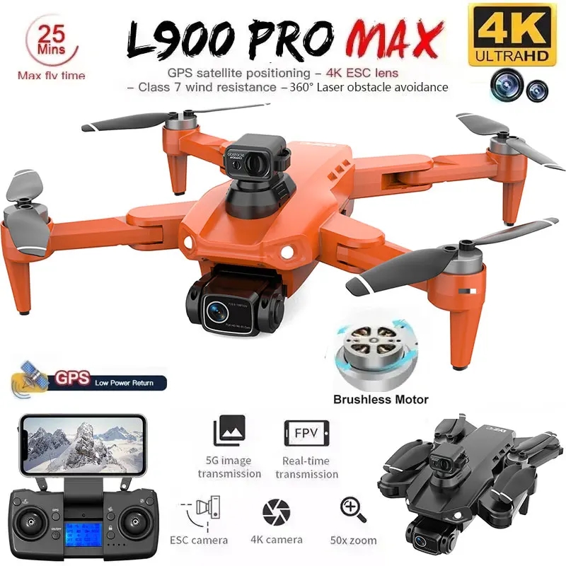 Drone Rc Foldable - Drone GPS L900 Pro MAX 4K