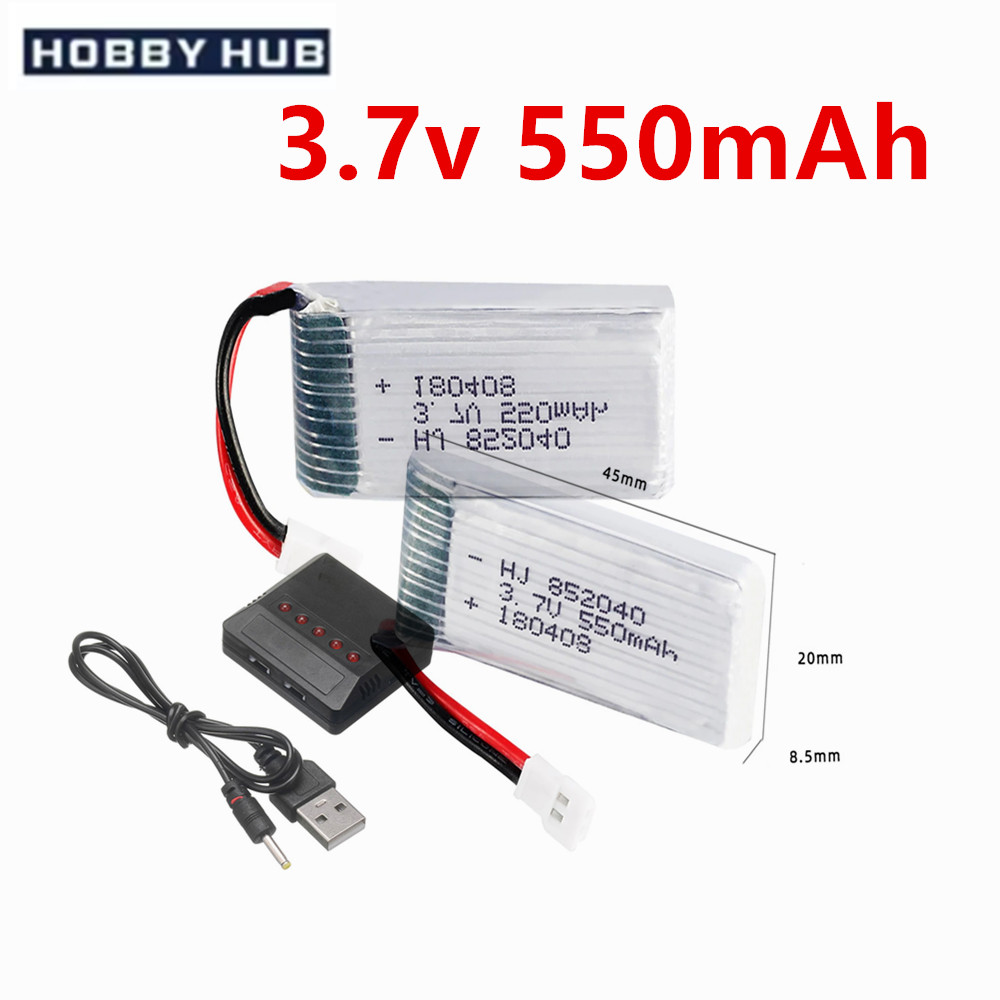 Drone Xh2 Rc - Batterie Lipo 3.7V 550mAh 852040 avec