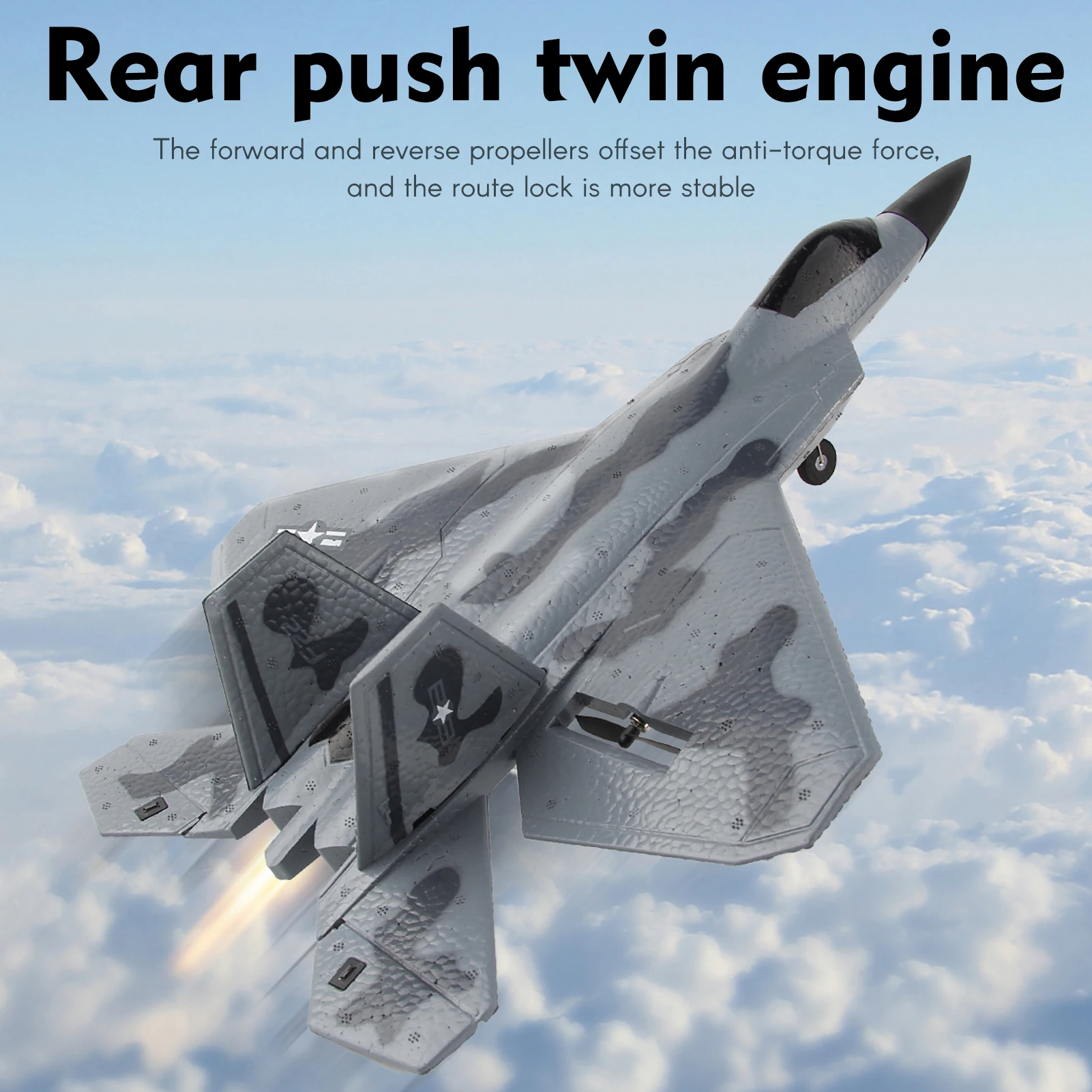 Drone F22 Rc - Avion RC en mousse F22 Fighter