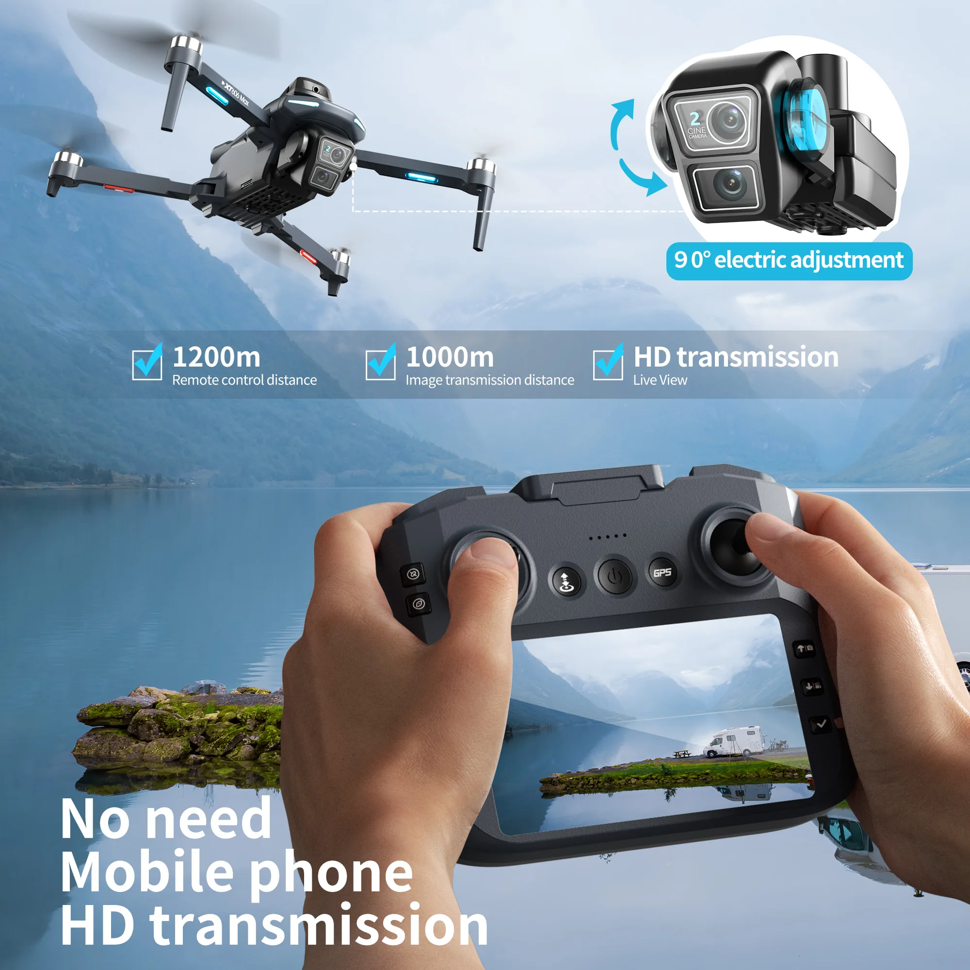 Drone Original XT606 Professio - Drone Gps Rc Tt36 avis et prix